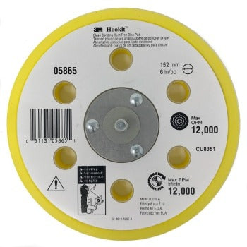 3M CLEAN SANDING DUST FREE DISC PAD 6" Yellow Firm Hookit 05865
