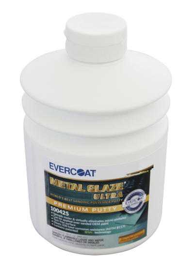 Evercoat New & Improved Metal Glaze Ultra Polyester Putty 880mL - Hardener Included - 100425