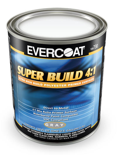Evercoat Super Build 4:1 Ultra High Build Polyester Primer Surfacer Grey 3.78L - Fast Catalyst Included - 100730 / 100734