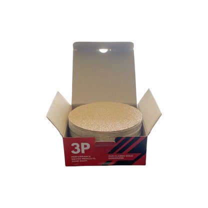 3P 6" Velcro Sanding Discs P40-P800 50pc/Box