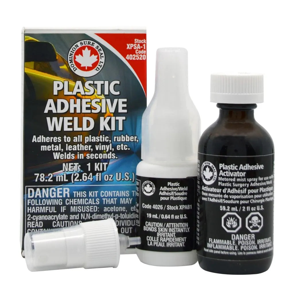 Dominion Sure Seal Plastic Adhesive Weld Kit 1oz + 2oz Activator, XPSA1