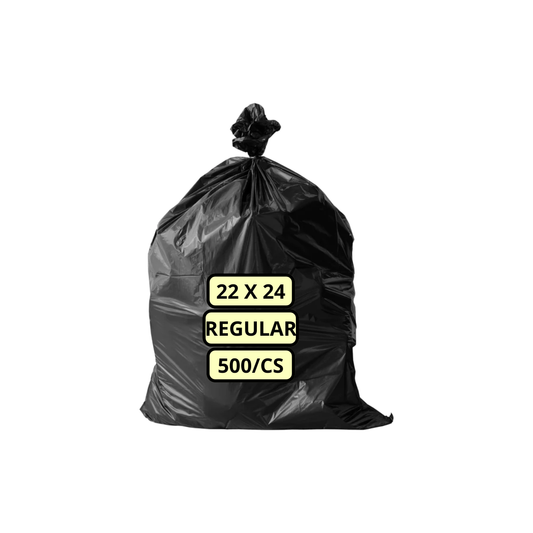 Garbage Bags - 22 x 24 Regular Black 500/cs