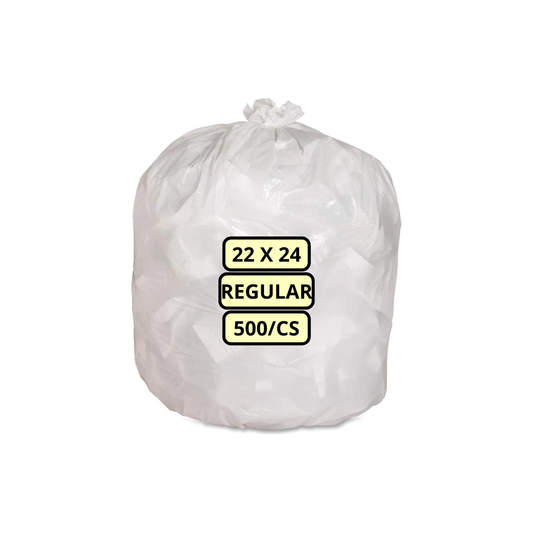Garbage Bags - 22 x 24 Regular White 500/cs