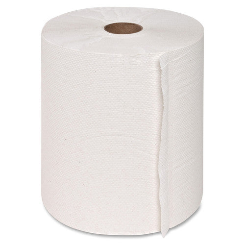 Towels - 1 Ply 6 x 700' White 7.76" Hard Wound Roll Towel Matic